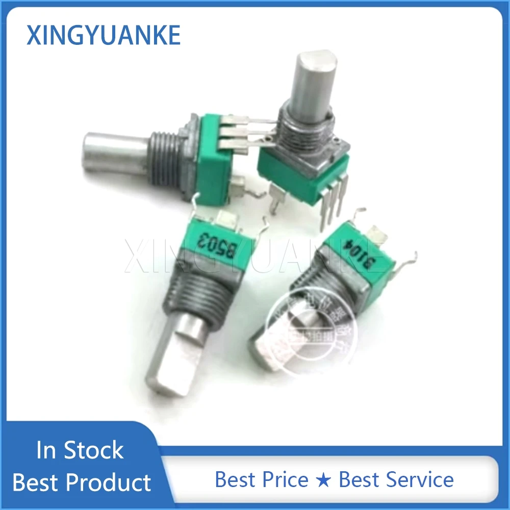 10PCS RK097N Type Single Vertical B50K B100K Audio Volume Sealed Potentiometer B503 B104 3-Pin D Shaft Length 15MM