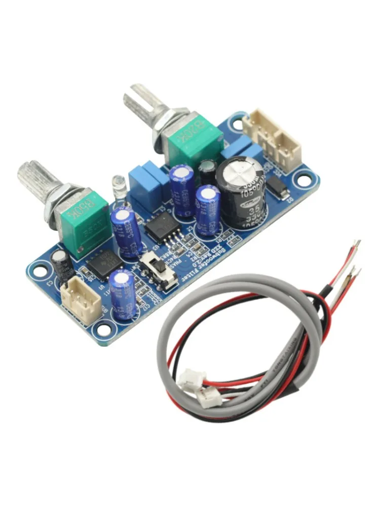 1pcs Low Pass Filter Bass Subwoofer Single Power DC 9-32V Pre-AMP Amplifier Board Dual Channel With Bass Volume Control