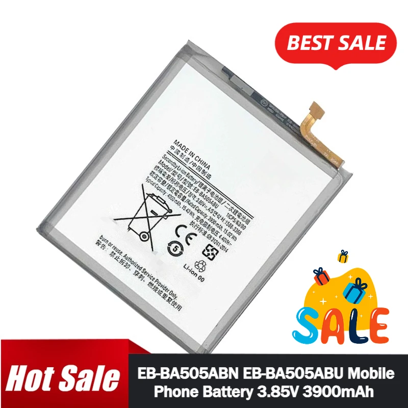 

EB-BA505ABN EB-BA505ABU Mobile Phone Battery 3.85V 3900mAh For Samsung Galaxy A50 A50S A505GN/DS A505W A30s A30 SM-A507FN A507