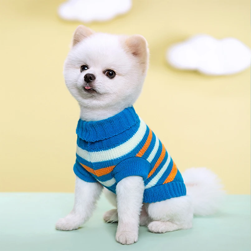 Puppy Cat Sweater Winter Warm Pet Clothes for Small Dogs Chihuahua Vest French Bulldog Knitted Sweater Schnauzer Kitten Costume