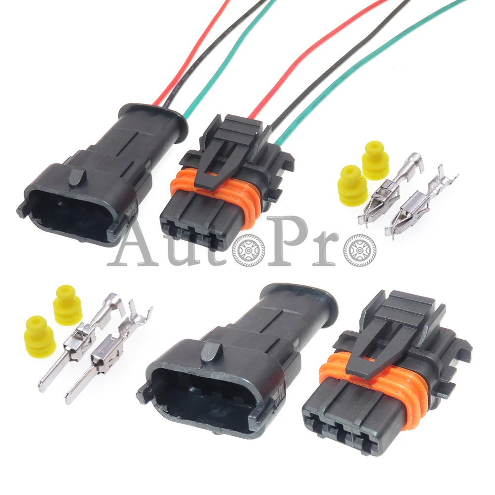 

1 Set 3 Hole 368161-1 Car Wiring Starter Terminal Waterproof Socket For Hyundai Idle Motor Intake Pressure Sensor