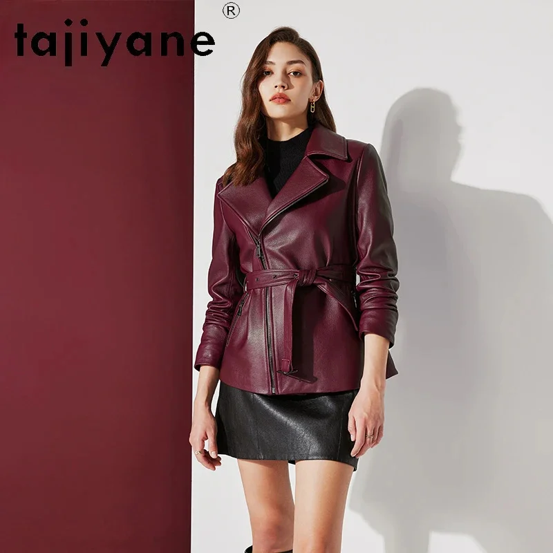 

Top Tajiyane Layer Sheepskin Leather Jacket Women Litchi Pattern Real Coat Fashion Natural Jackets Ropa Mujer