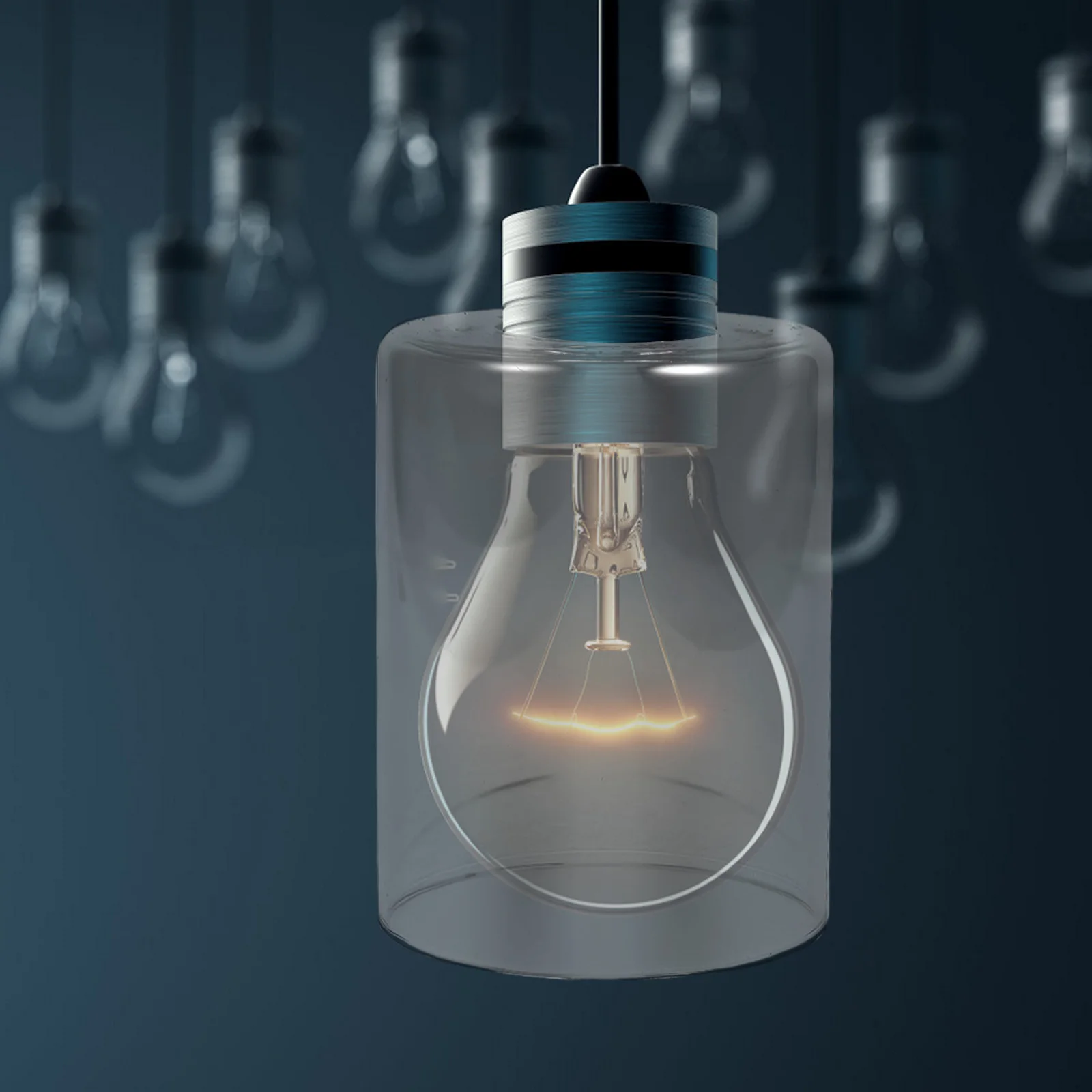 

Clear Glass Cylindrical Lampshade Transparent Simple Design for Home and Commercial Light Fixtures Replacement