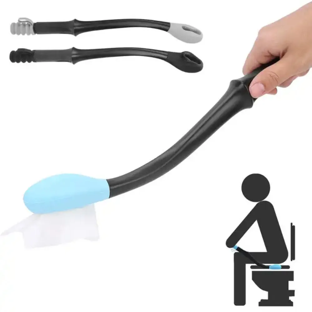 Non-slip Toilet Aids Long Handle Bottom Wiper Handle Bottom Wiper Self Wipe Assist Holder Wipe Assist Bottom Toilet Paper Grip