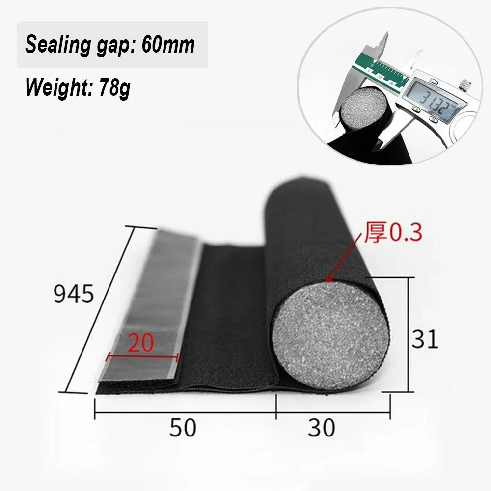 Um lado selo weatherstrip espuma porta inferior tira de vedação ajustável tira de vedação doméstica fita à prova de som gap aferidor protetor