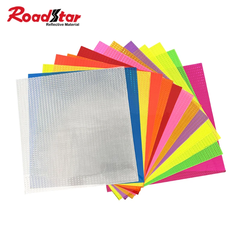 Roadstar High Visibility Microprimatic Reflective PVC Sheet Sewing on Clothes Policeman Workwear Warning Mark Reflector Accesory