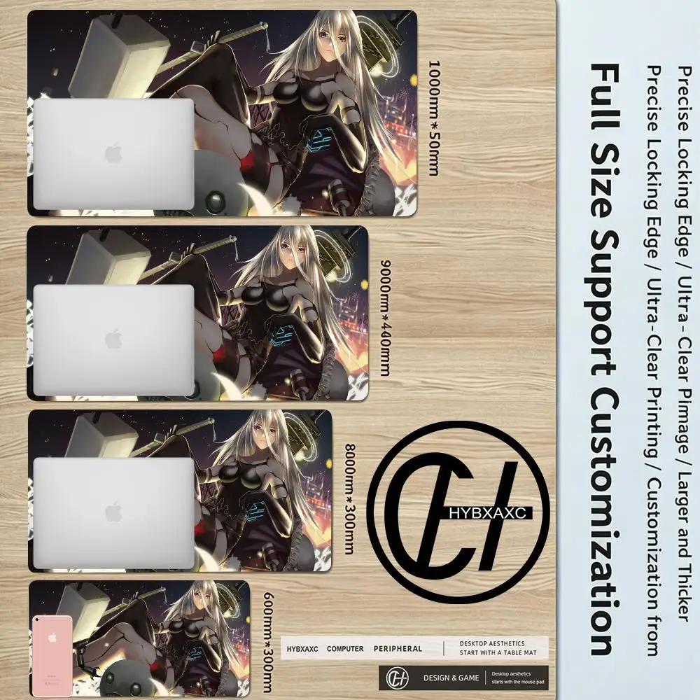 Mouse Pad Desk Protector Mouse Cartoon Anime Rubber Mat Gaming Mousepad A2 Nier Automata Keyboard Mats Gamer Kawaii Cute Deskma
