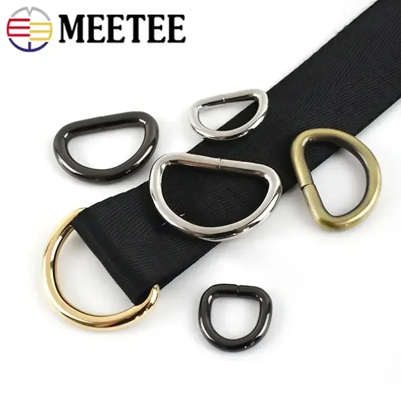 10/20Pcs 20/25/32/38mm D Ring Metal Buckles Dog Collar Connect Rings Clasp Bag Strap Hook DIY Leather Craft Hardware Accessories