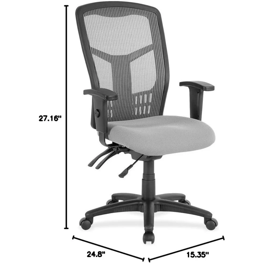 Ergonomic Mesh High-Back Chair for Executive Offices - Tilt Seat and Back Adjustments, Adjustable Armrests, Air-Permeable Design