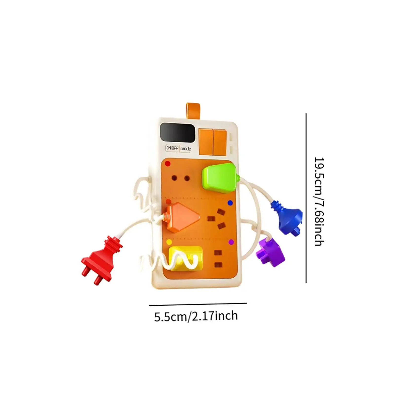 Sensory Plug Outlet Gift with Realistic Plugs Learning Toy Power Strip Toy above 6 Months Kids