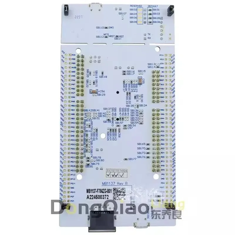 The NUCLEO-F756ZG uses the STM32F756ZGT6 microcontroller MCU Nucleo-144 development board