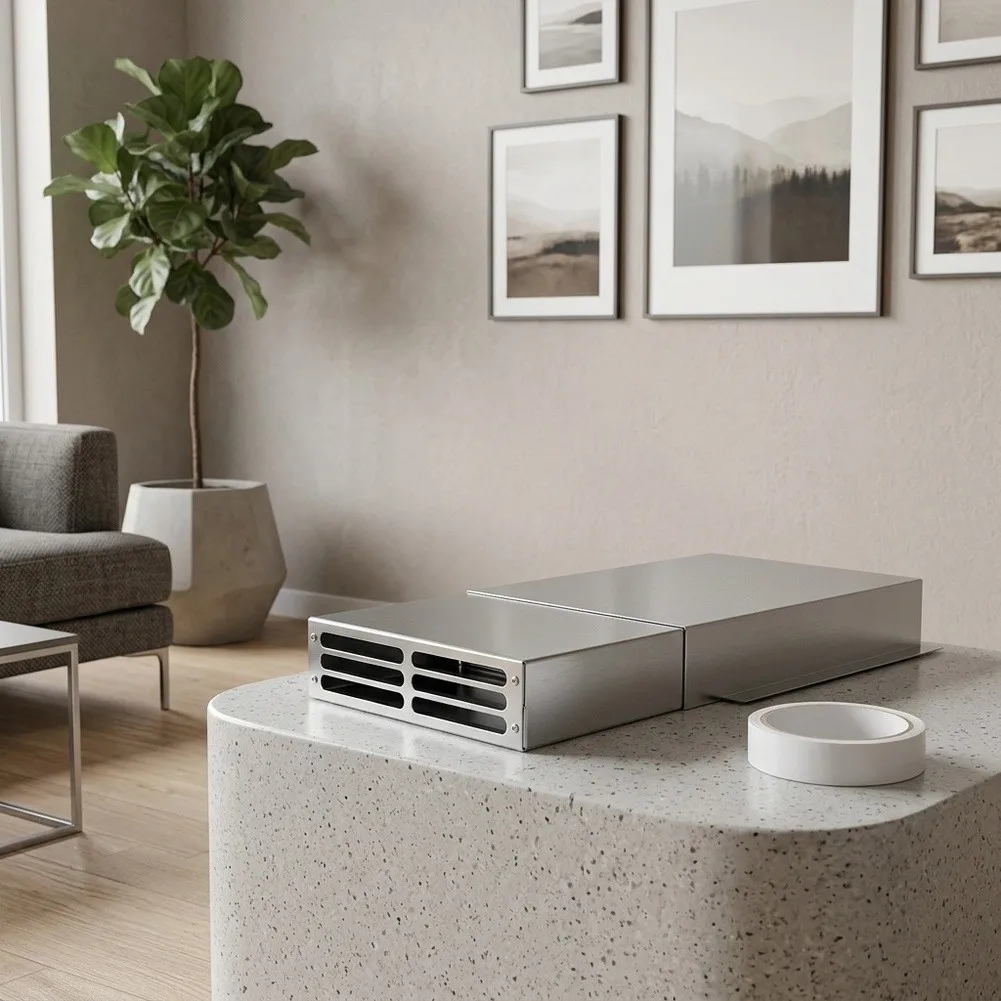 Side Vent Diverter Adjustable Vent Extender Tool-free Installation Design Sleek Modern Silver Finish 31*24*6cm