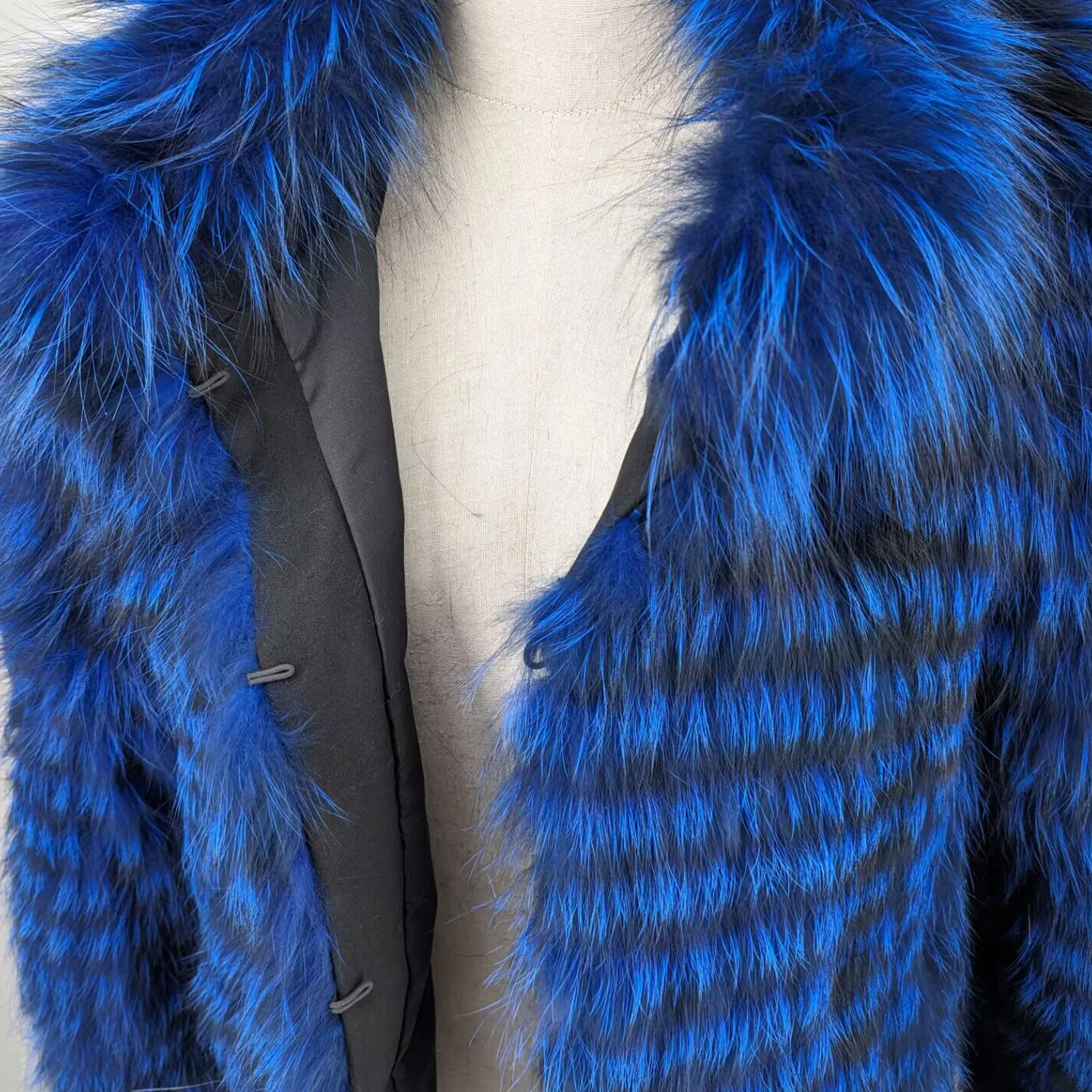 Lady Striped Real Silver Fox Fur Coat Short Jacket Spring Autumn Luxury Elegant Big Size Clothes Luxurious With Fur Collar 2107