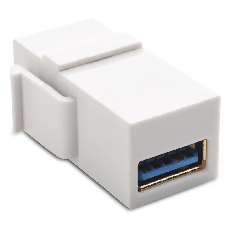 DT21 5-Pack USB 3.0 for Keystone Jack Insert Female to Female Coupler Gender Changer for Wall Plate