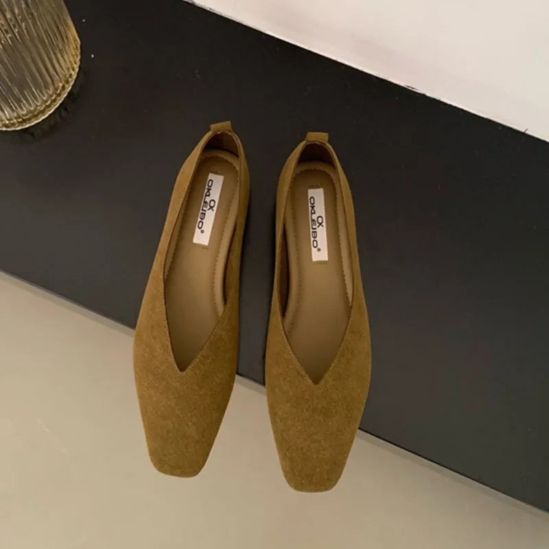 New Women Flat Shoes Fashion Shallow Slip On Ladies Elegant Ballerinas Shoes Soft Flat Heel Outdoor Casual Mary Jane Shoes