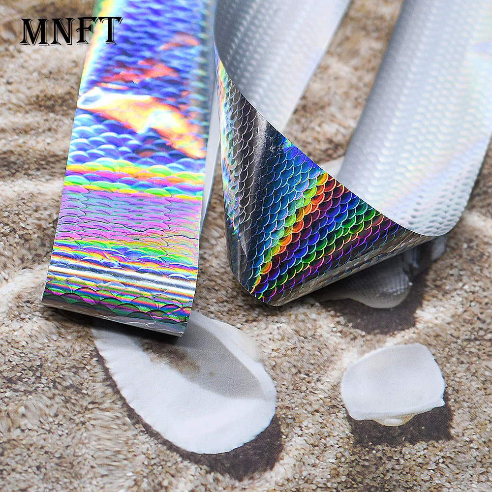 4X50CM Holographic Fish Scale Transfer Foil Art DIY Laser Silver Decals Hot Stamping Foil for Fishing Lure
