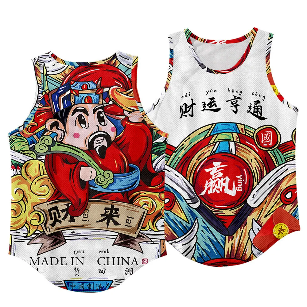 Bebovizi Hip Hop Men Tank Tops Fashion Sleeveless Shirt Japanese Style Print Sportswear Vest Casual Singlet Plus Size Mesh Tops