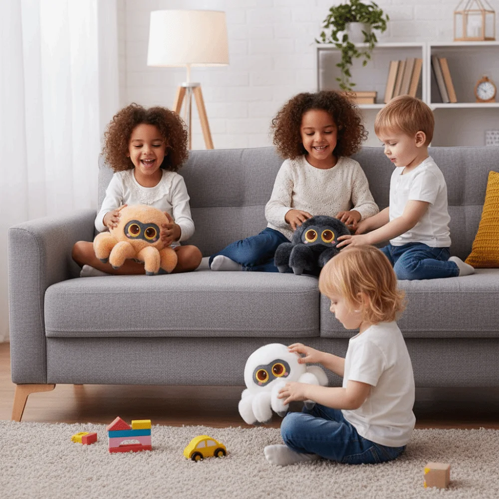 

Моделирование рептилий, пушистый интерактивный паук, мягкие игрушки, мягкие удобные черные принадлежности для ползания домашних животных