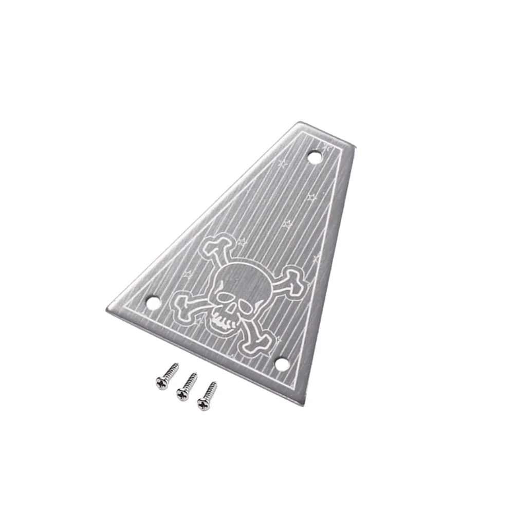 

3 Holes Alloy Truss Rod Cover for Electrical Guitar Bass Electric Guitar Replacement Parts GR33 (Silver)