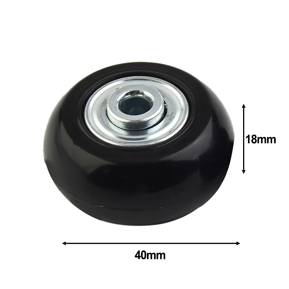 

Outdoor Luggage Wheels Suitcase Wheels 1 Set Accessories Fitting Rubber Metal Wear With Screw Black Load-Bearing