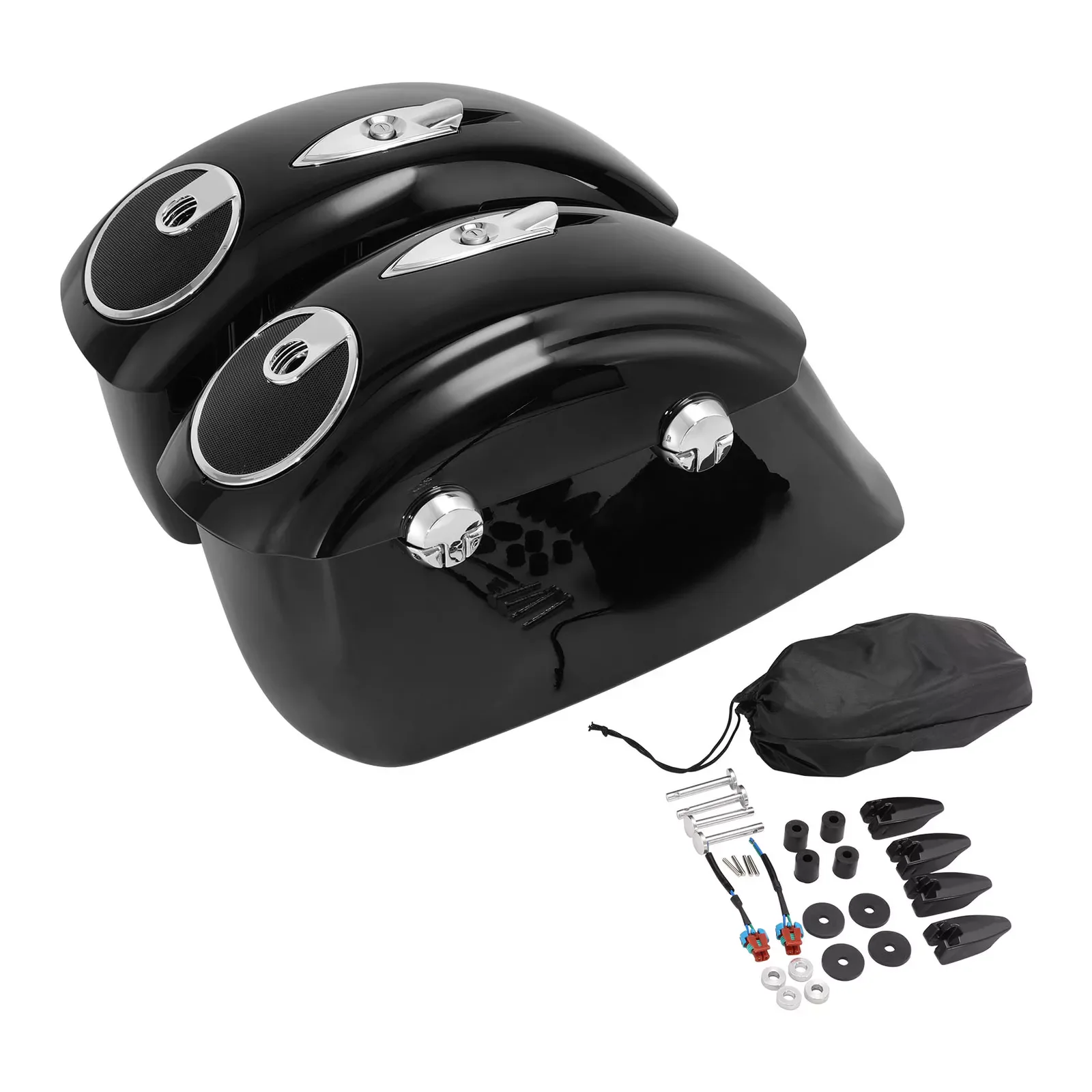 

Motorcycle Saddlebags Electronic Latch Audio Lid For Indian Chief Springfield Dark Horse Roadmaster