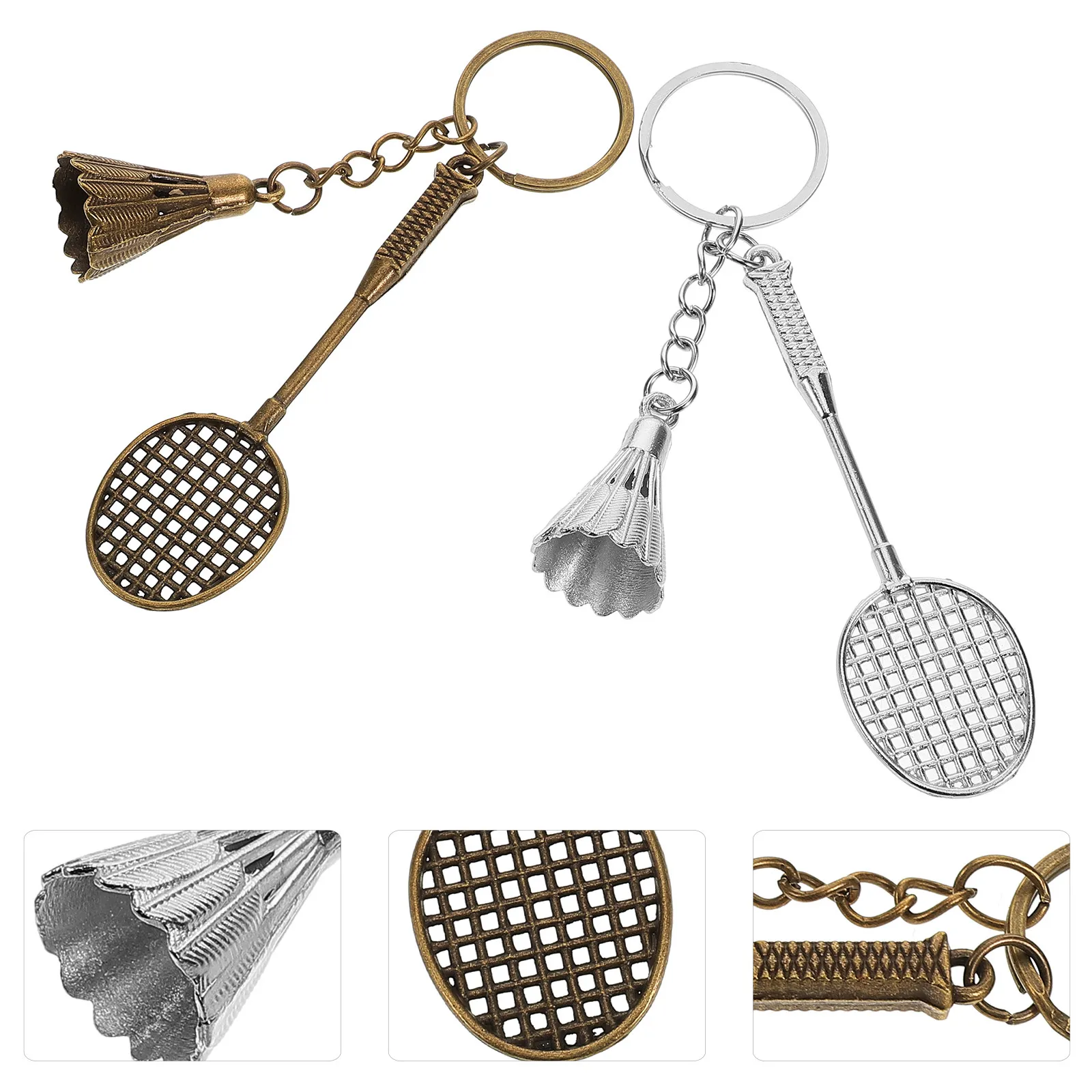 

Набор из 6 брелоков-воланчиков, металлические подвески для бадминтона из нержавеющей стали, украшение для сумок и рюкзаков для мужчин и женщин, для любителей спорта