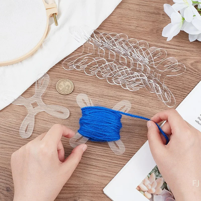 [YU] 5 قطعة بكرة الغزل الاكريليك الغزل اللفاف عبر غرزة بكرة المنظم الموضوع الحياكة الخياطة الكروشيه نسج أداة للحياكة