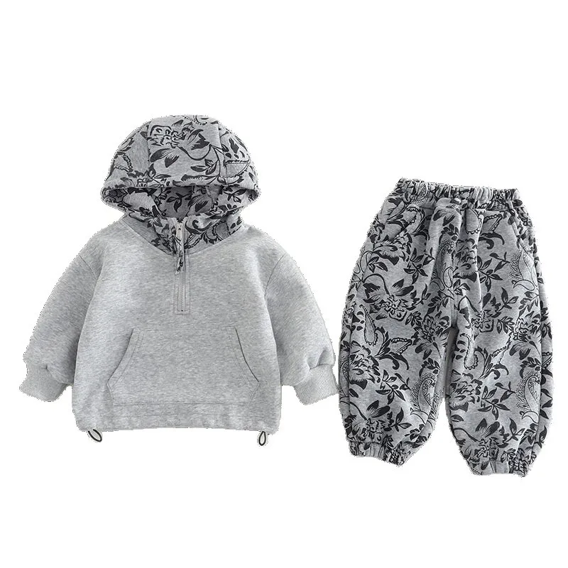 

New Autumn Baby Clothes Suit Children Boys Long Sleeved Hooded T-Shirt Pants 2Pcs/Sets Toddler Girls Clothing Kids Tracksuits