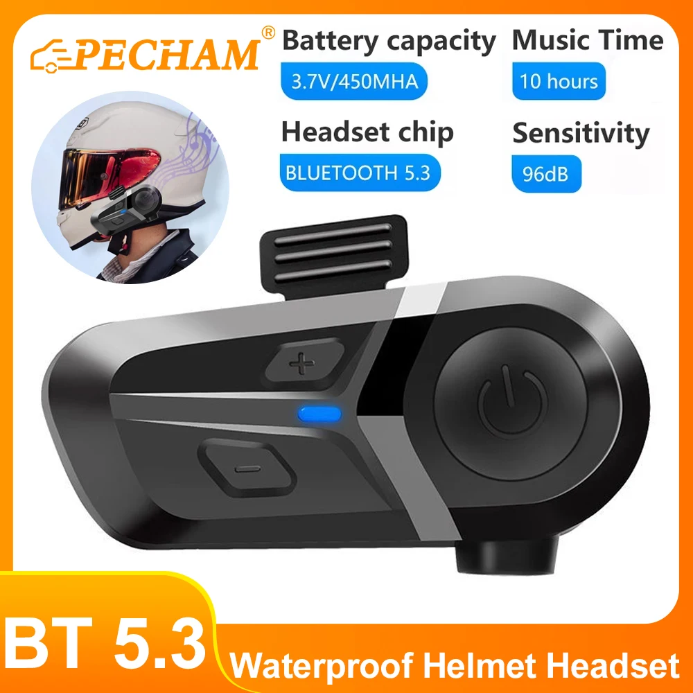 

Wireless Motorcycle Helmet Headset Bluetooth 5.3 Hands-free Call Phone Motorcycle Waterproof Earphone Music Player Moto Helmet