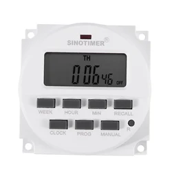 Sinotimer Tm618H-2 220V Ac Digital Time Switch Output Voltage 220V 7 Day Weekly Programmable Timer Switch For Lights Application