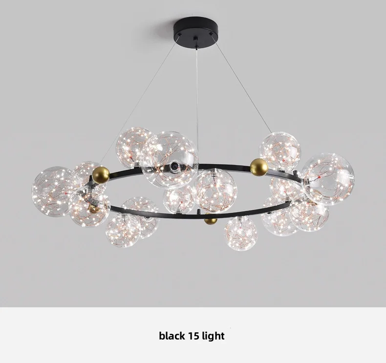 Dining Room LED Dimmable Pendant Lights Straight Metal