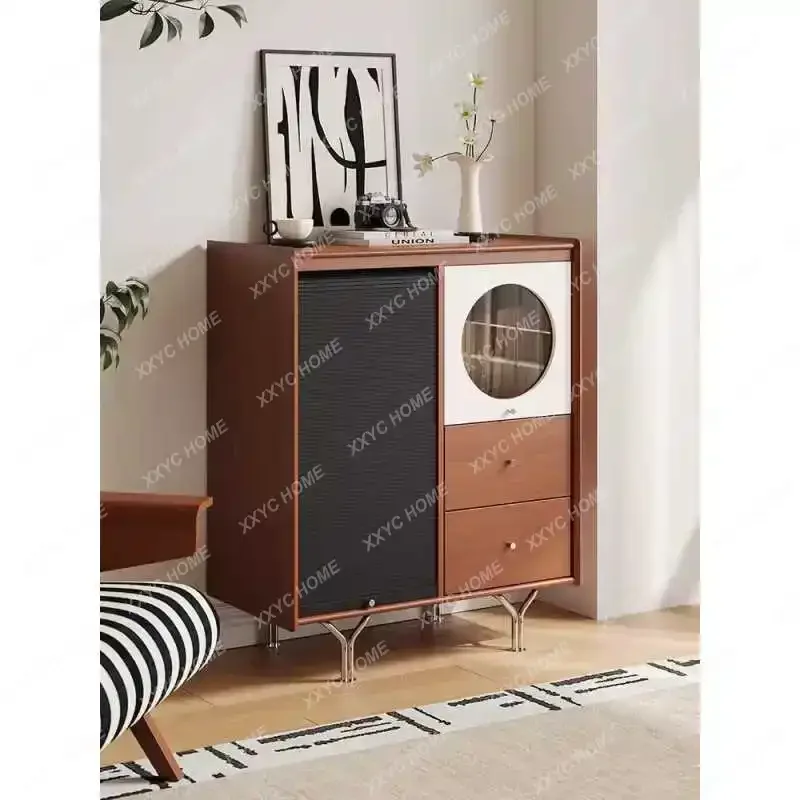 TTNordic Style Boxwood Dining Side Cabinet Is Integrated Against The Wall, And The Storage Side Cabinet Enters The Door And Porc