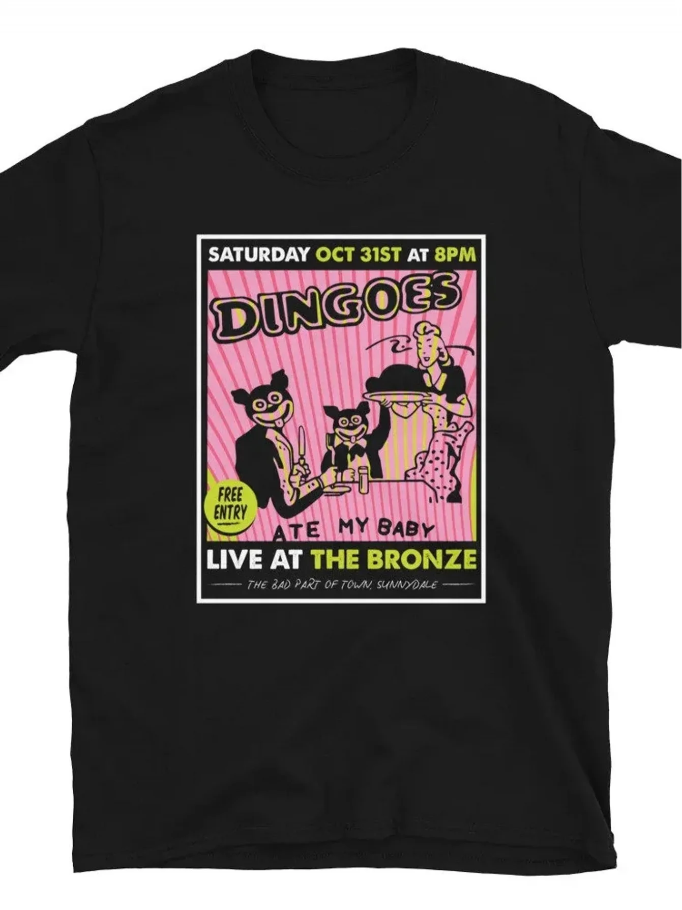 Dingo Comió a Mi Bebé Buffy, Camiseta Grande con Medalla de Bronce de Vampiresa, Ropa Casual para Todo el Año, Camiseta Unisex, Ropa de Moda