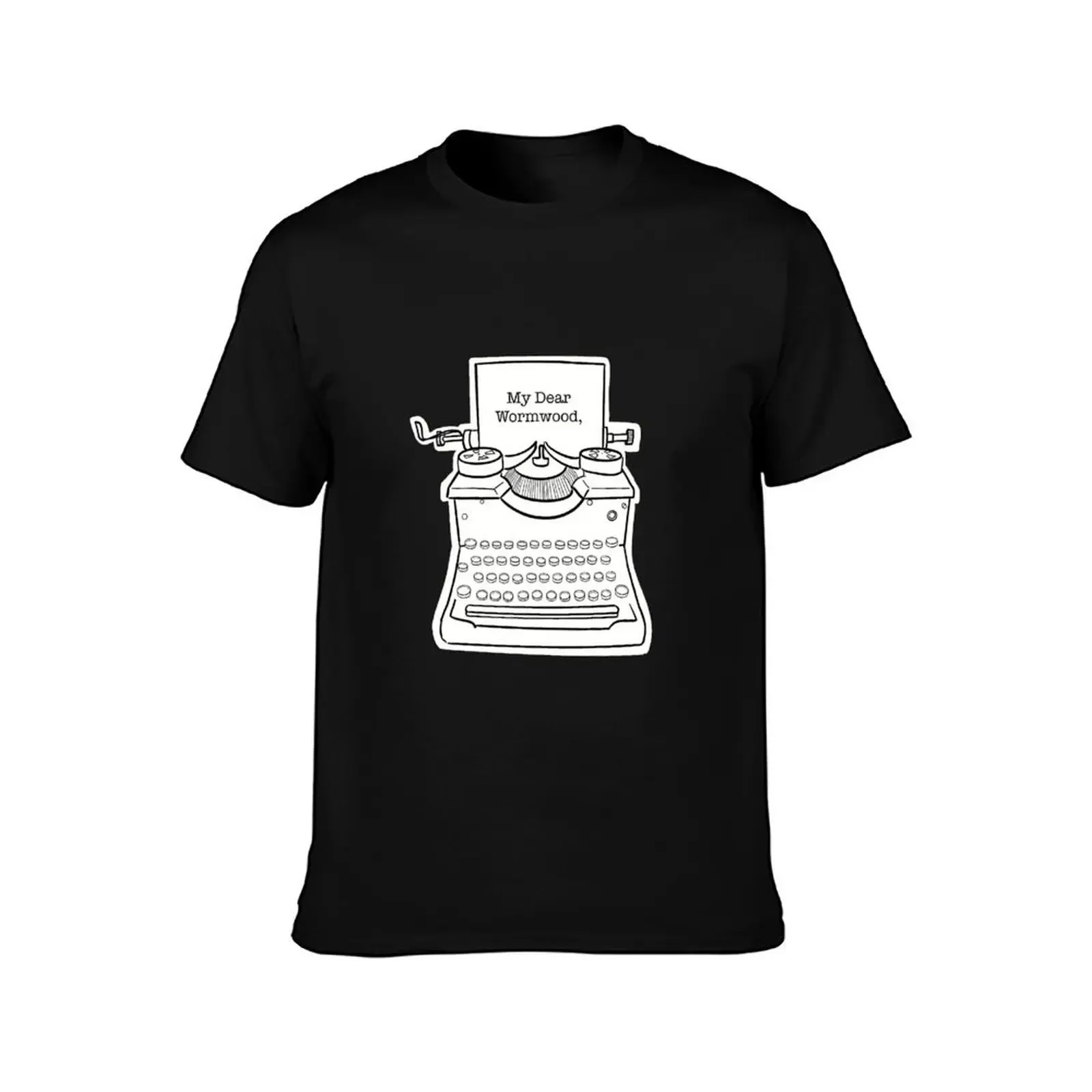 Screwtape's Typewriter T-Shirt vintage new edition designer shirts Short sleeve tee men