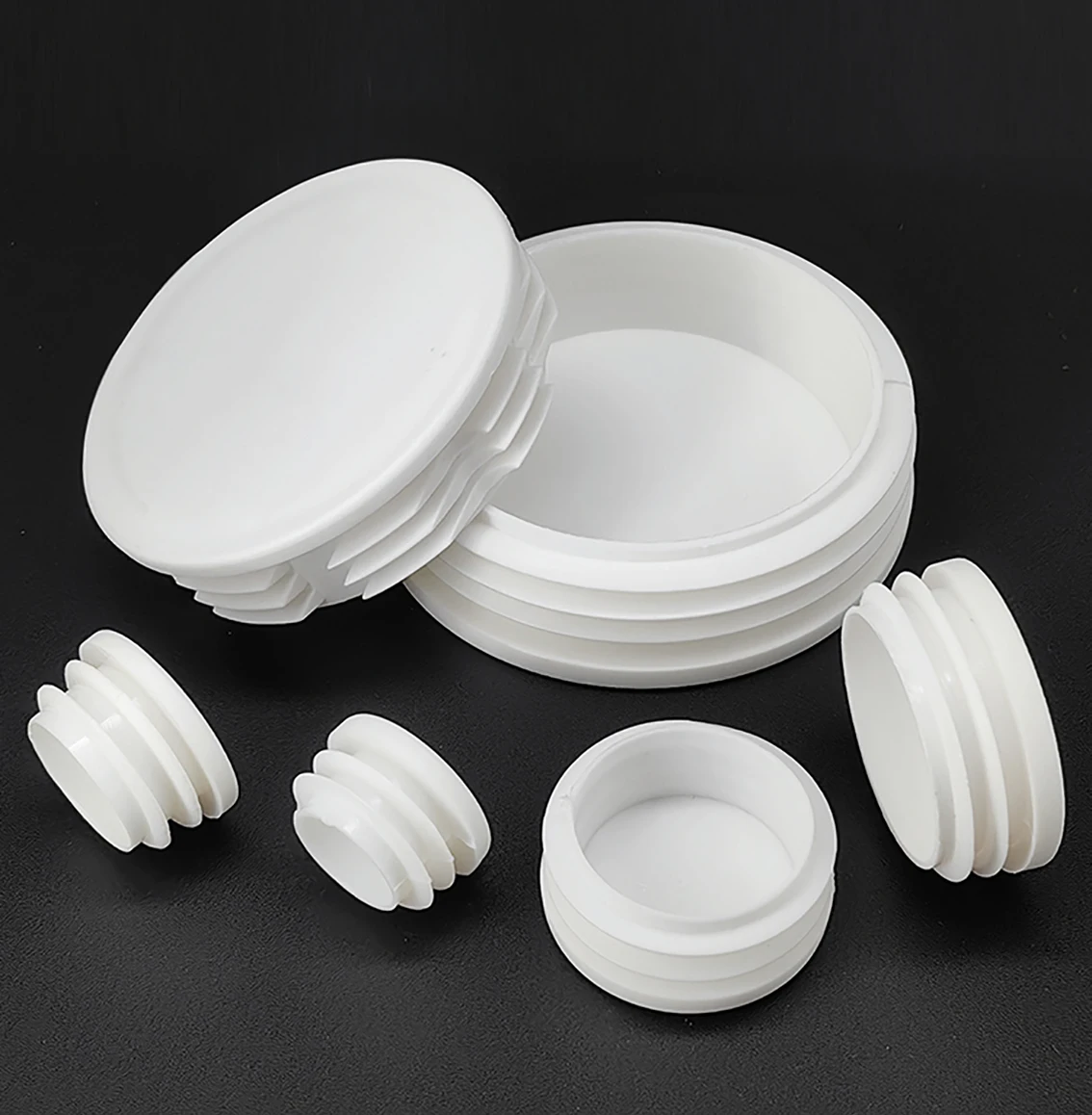 13mm-114mm tappi rotondi in plastica bianca tappo interno guarnizione di protezione guarnizione antipolvere tappi di copertura terminali per mobili con bullone per tubi