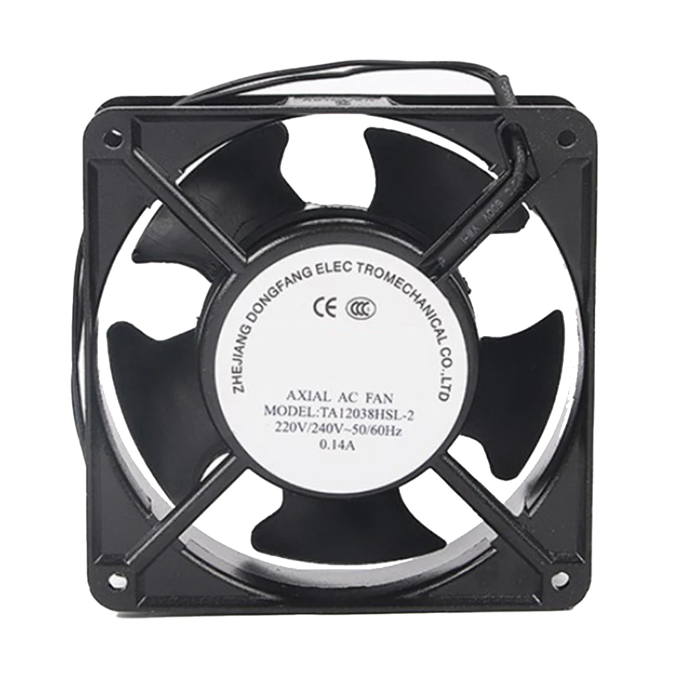 Axial Fan with Metal Blades for Fireplaces Ensures Efficient Circulation of Warm Air While Operating Silently Under Heat