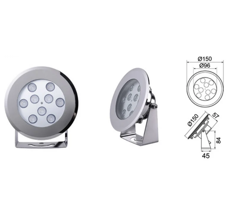 18W Underwater IP68 Waterproof Outdoor High Quality Stainless Steel LED Spot Light for Garden and Fountain