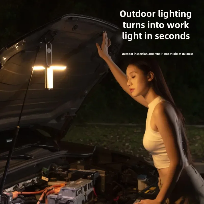 New product multi-functionalcamping light, strong light flashlight outdoor portable folding tent camping light ambient light