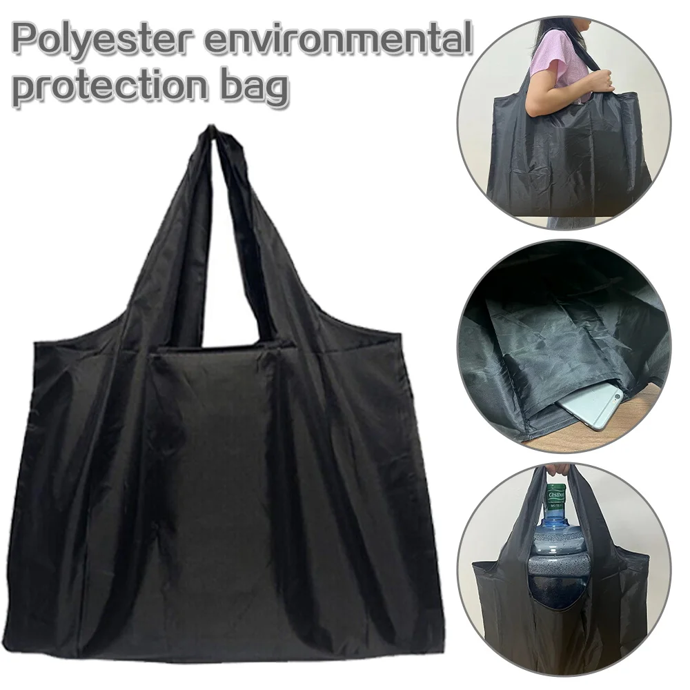 Shopping Bag Foldable Reusable Tote Pouch Handbags Convenient Large-capacity for Travel Washable Water Scrubbing Shoulder Bag