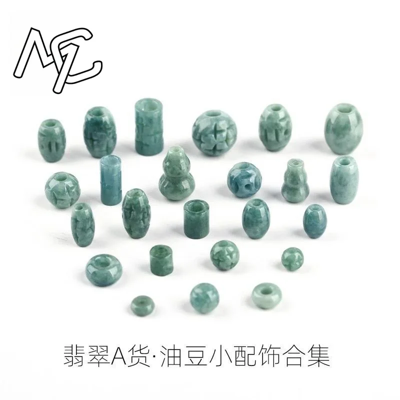 

5 шт. натуральных зеленых нефритовых бусин с полым центром, аксессуары для самостоятельного изготовления серег, браслетов, подвесок, украшений, ручной работы, амулеты на удачу
