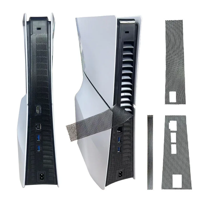 Filet de protection anti-poussière pour Console PS5 Slim, filtre latéral anti-poussière, évents de refroidissement, prévention sale, filet anti-poussière en maille, accessoires