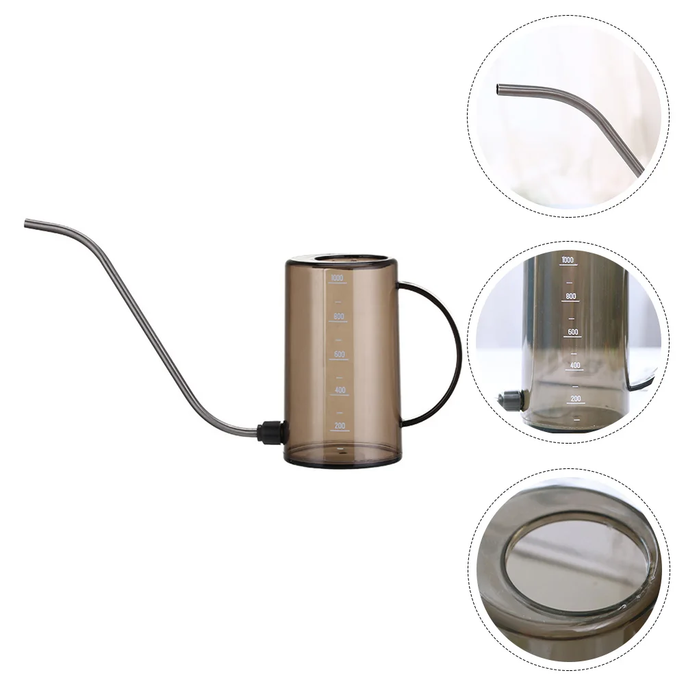 

Long Spout Watering Kettle Transparent Body Scale Markings Large Capacity Precise Plant Watering Tool Garden Supply