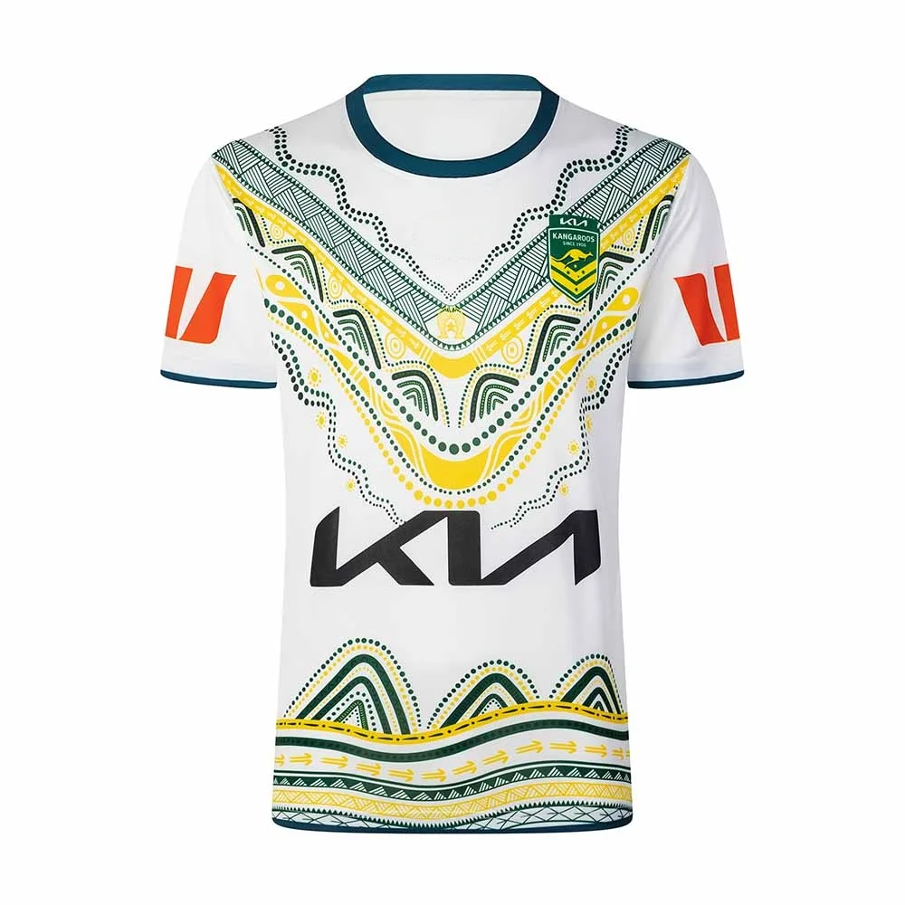 RLWC 2026 Rugby Australian Indigenous Jersey, Unisex Rugby Sports Jersey, Mesh Breathable Quick Drying Football Sweatshirt Shirt