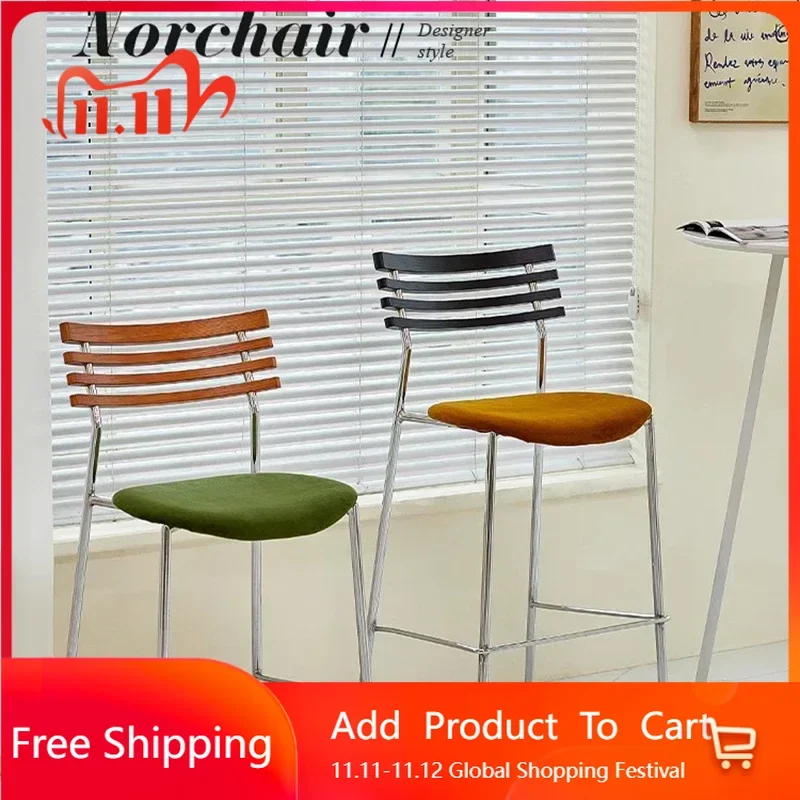 

Restaurant Barber Bar Stool Design Designer Outdoor Makeup Hairdressing Barstools Comfortable Sillas Para Comedor Home Furniture
