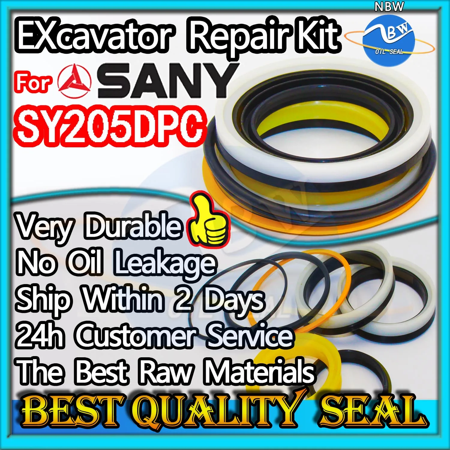 

For Sany SY205DPC Seal Kit Excavator Repair Oil High Quality Spovel Hammer Construction Tool Set Pack Heavy Master Excavating