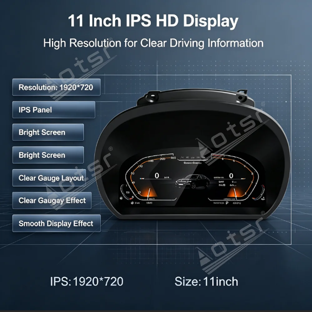 Cluster Digital LCD Instrument Speedometer For BMW 1 Series 120i E81 E82 E87 E88 2004‑2011 Virtual Cockpit Dashboard Plug‑Play