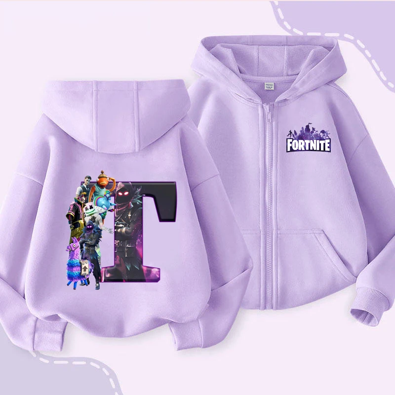 2026 Fortnites Felpe con cappuccio Abbigliamento per bambini Gioco Fortezza Notte Bambini Ragazze Ragazzi Felpa con cerniera Felpa con cappuccio Baby Casual Top