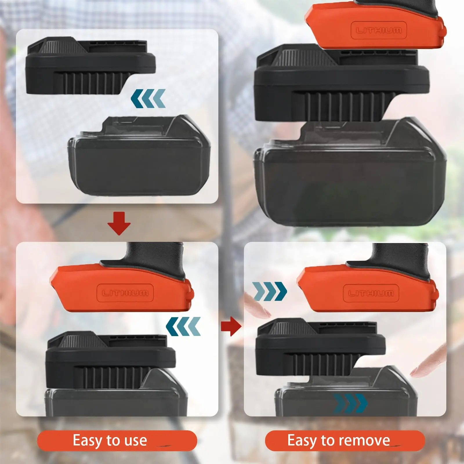 MT18BD Battery Adapter Converter for Makita 18V Lithium Battery Converts To for Black&Decker 20V LBXR2020 LBX20 LBXR20 Batteries image 5
