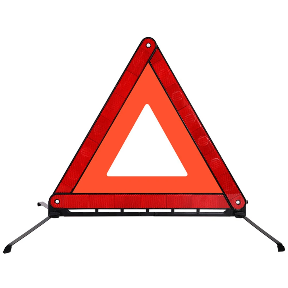 

Plastic Warning Sign Tripod Reflective Safety Triangle Car Reflector Roadside Emergency Triangles Foldable Travel Essentials