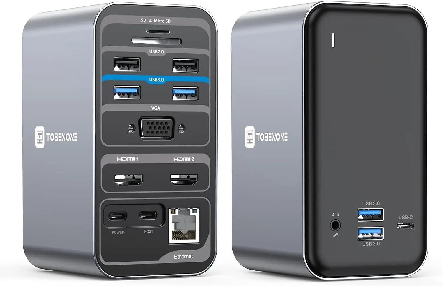 

Многофункциональная док-станция USB-C 15-в-1 с двумя портами HDMI и блоком питания 65 Вт для ноутбуков